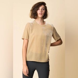 Vince Velvet Short Sleeve Tee | Small
